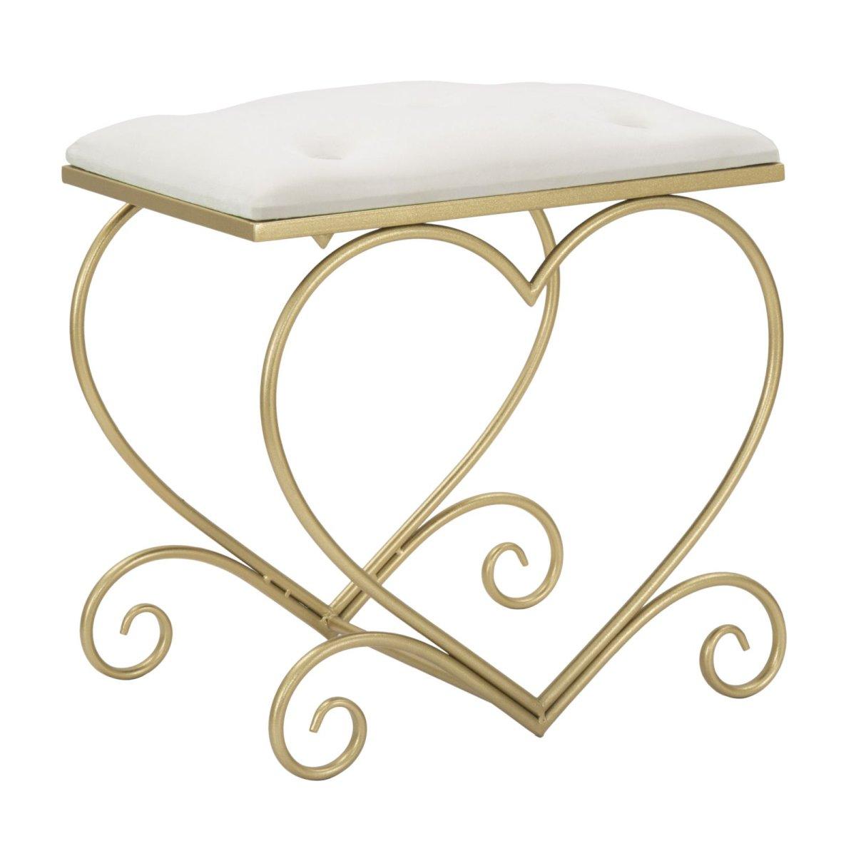 Sgabello heart crema 50 x 37,5 x 51,5 cm
