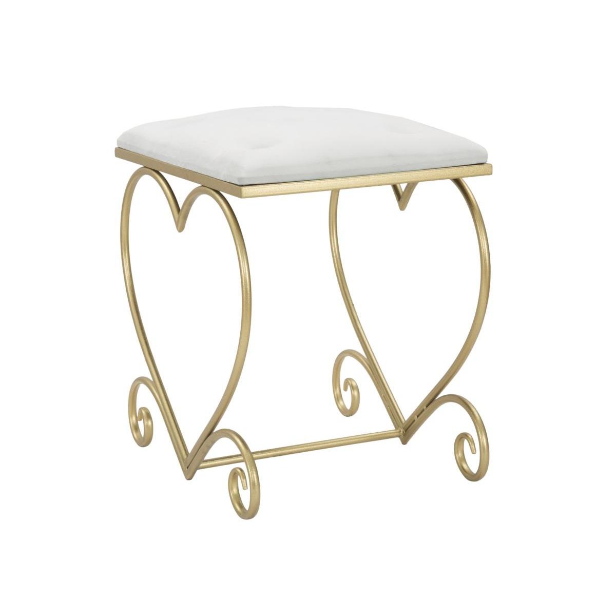Sgabello heart crema 50 x 37,5 x 51,5 cm