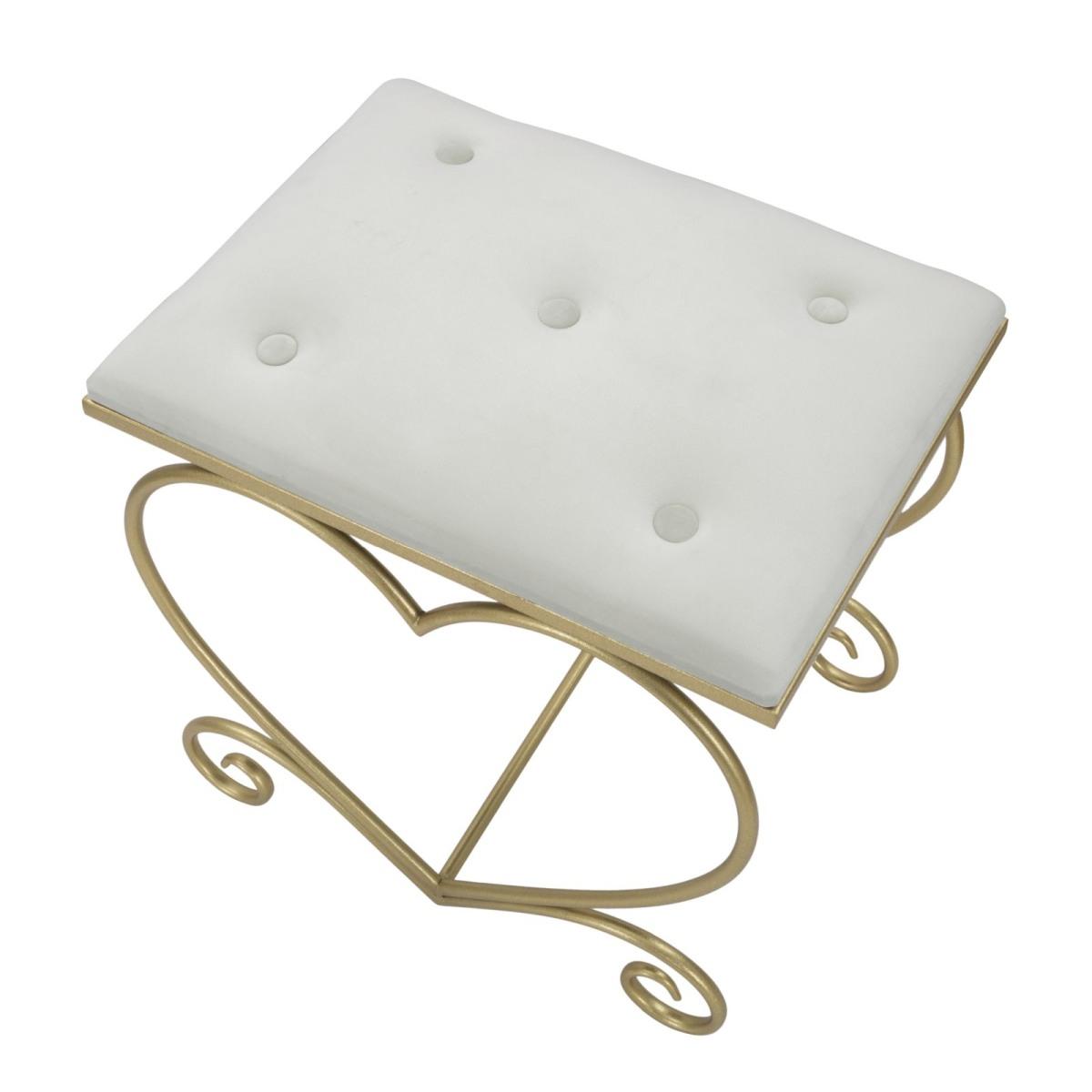 Sgabello heart crema 50 x 37,5 x 51,5 cm