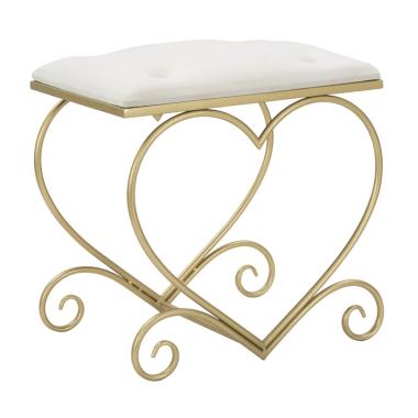 Sgabello heart crema 50 x 37,5 x 51,5 cm