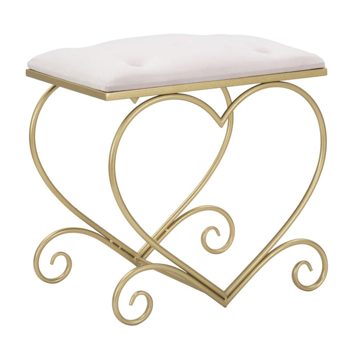 Sgabello Heart Rosa cm.50x37,5x51,5