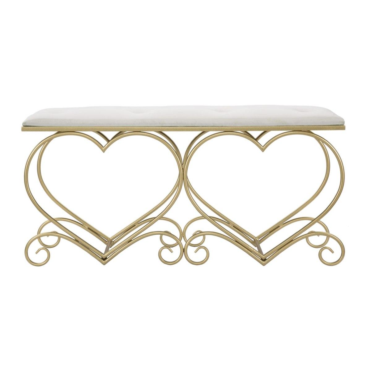 Panca Heart Crema cm.105x37,5x51,5