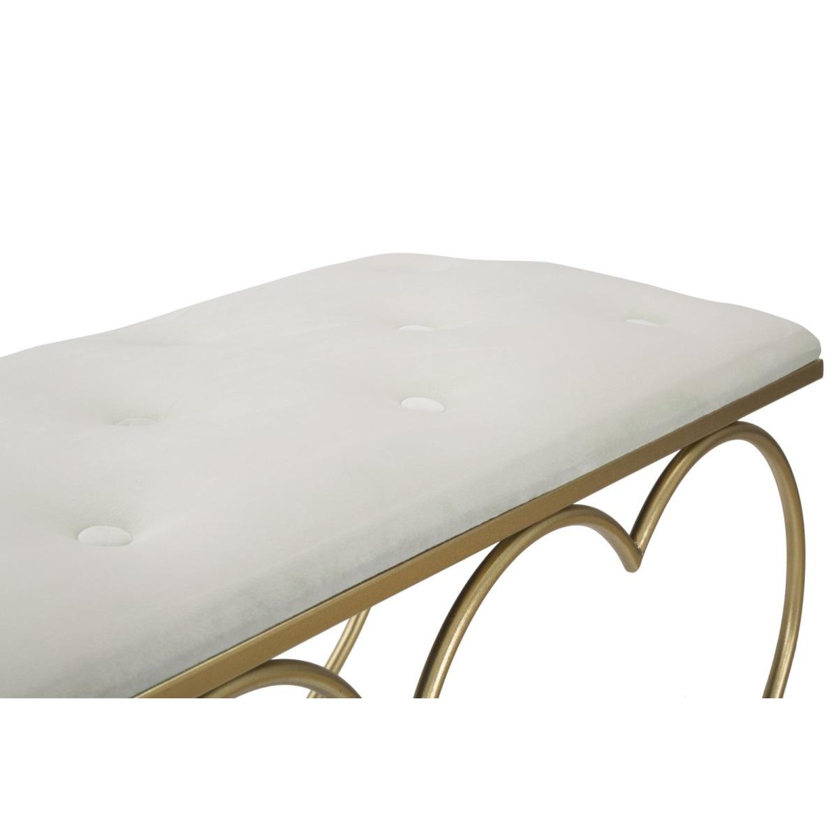 Panca Heart Crema cm.105x37,5x51,5