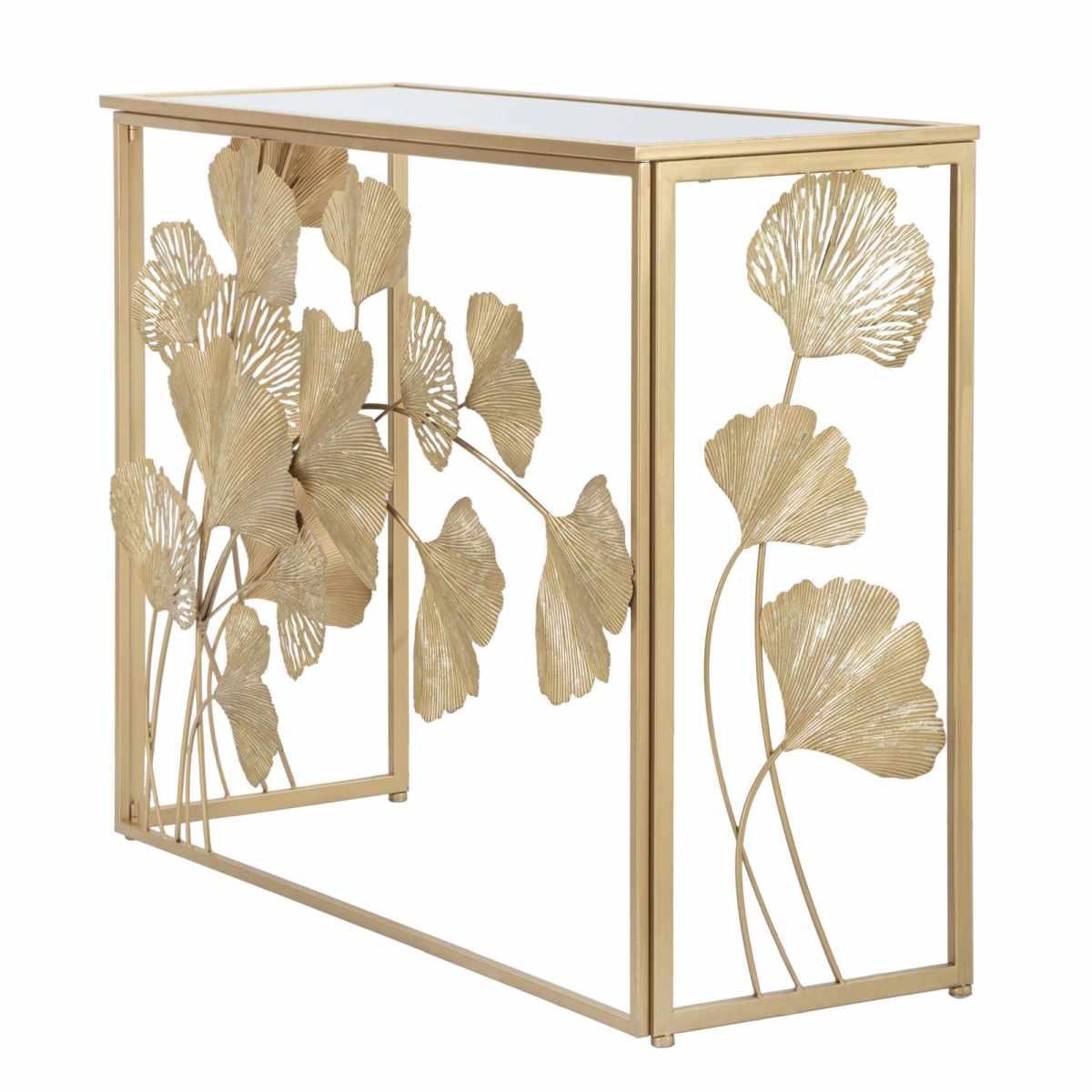 Consolle in ferro leaf 108 x 36,5 x 80 cm
