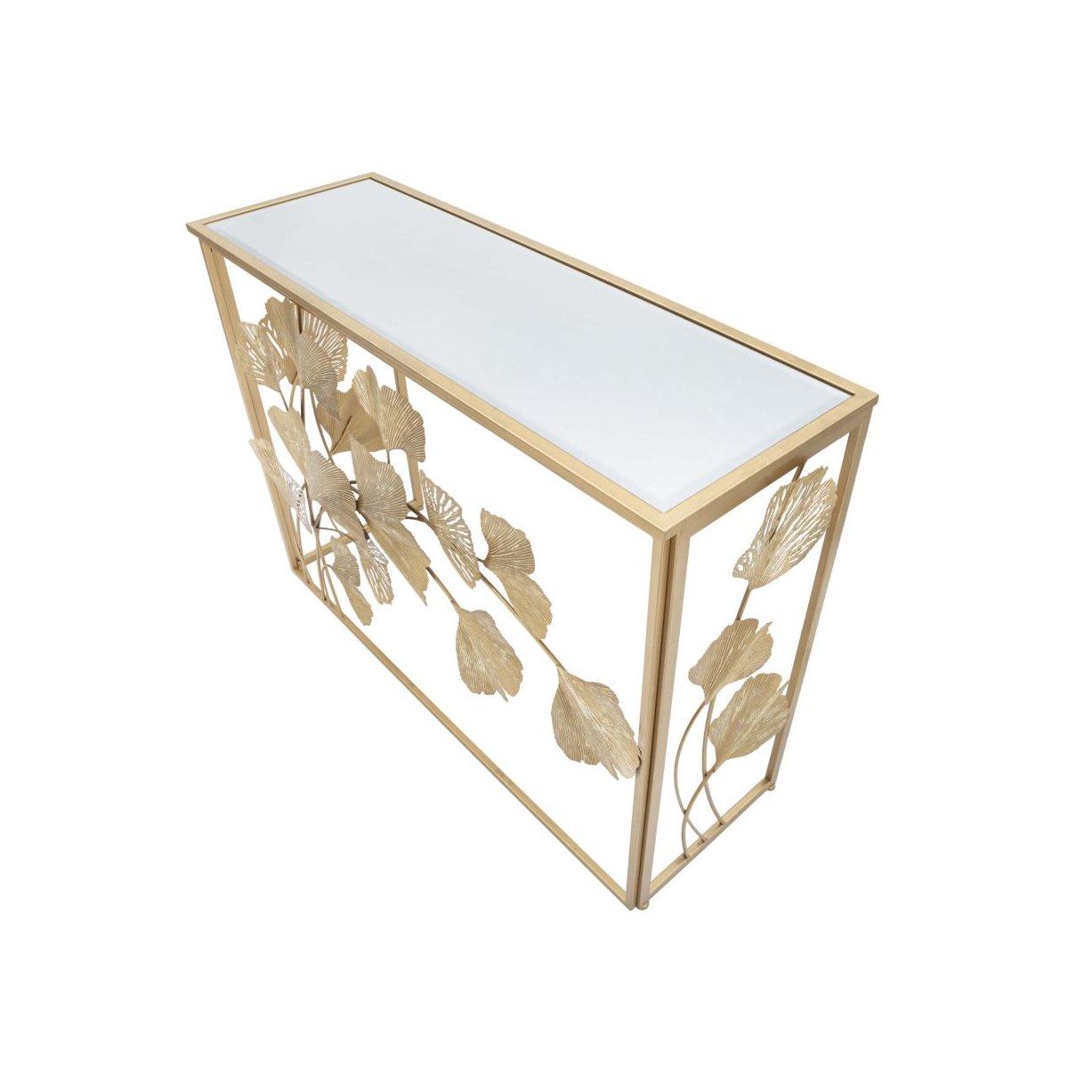 Consolle in ferro leaf 108 x 36,5 x 80 cm