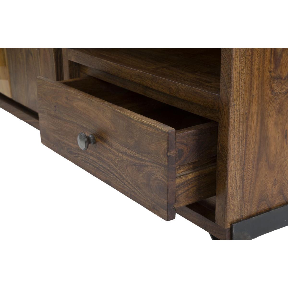 Porta Tv Mustang cm.175x40x60 Legno Di Acacia Nilotica