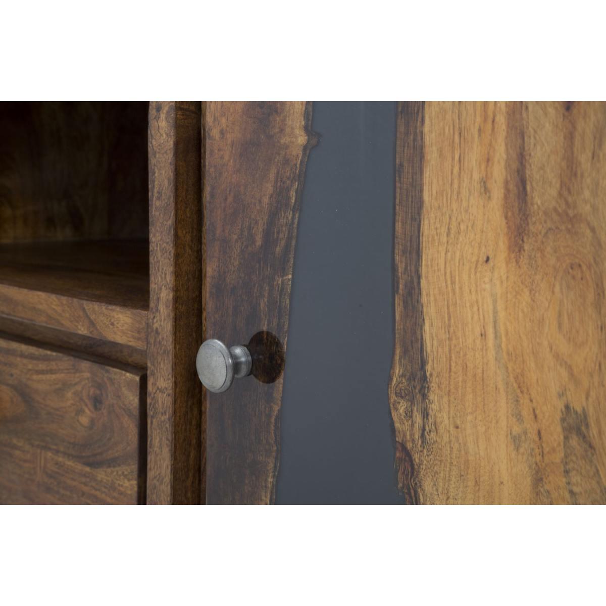 Porta Tv Mustang cm.175x40x60 Legno Di Acacia Nilotica