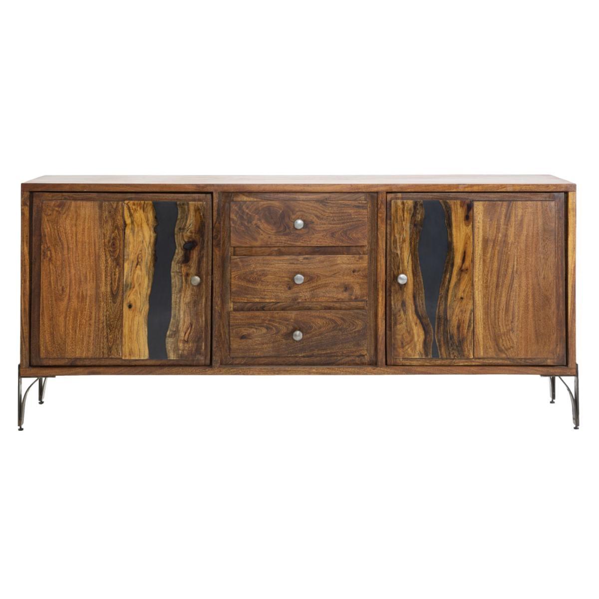 Mobile Mustang cm.175x40x75 Legno Di Acacia Nilotica