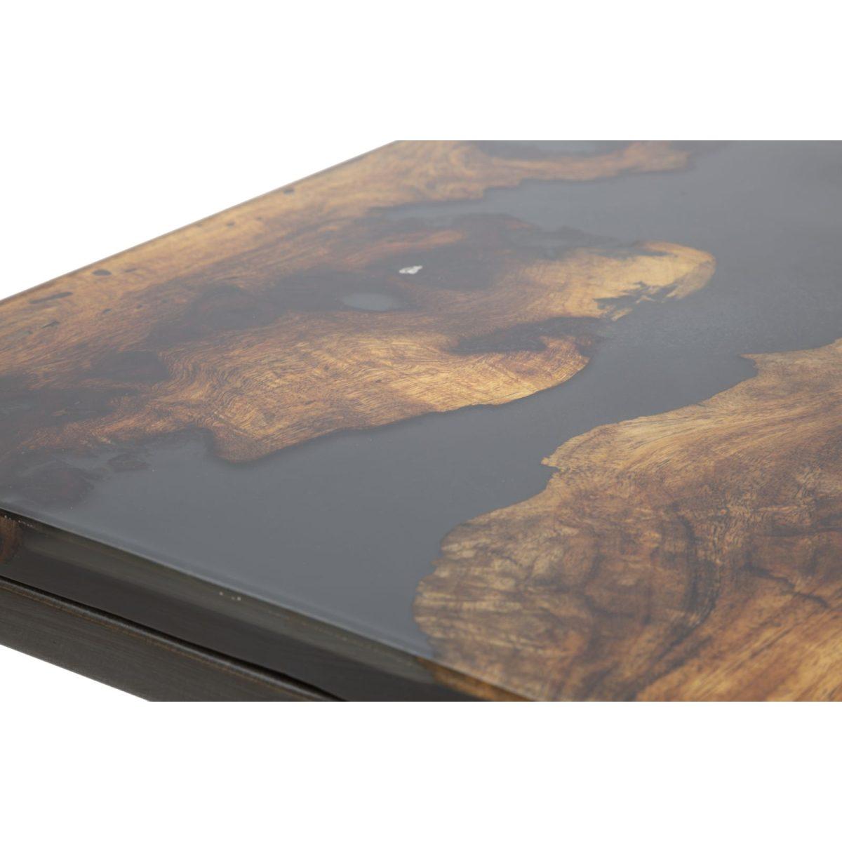 Tavolo Da Caffe' Mustang Quadrato cm.40x40x45 Legno Di Acacia Nilotica