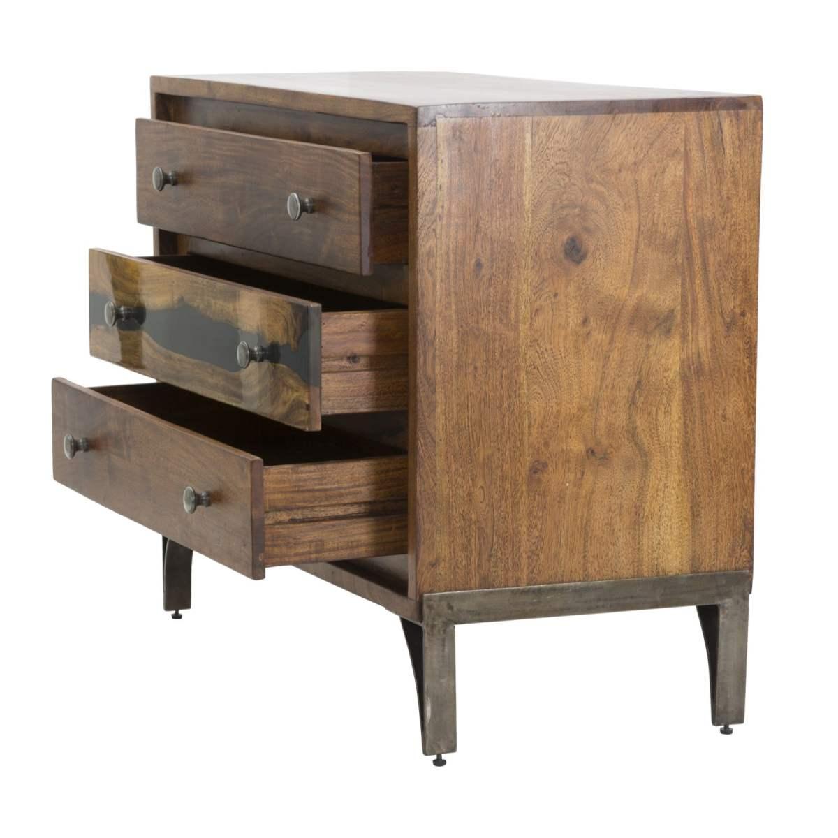 Como' Mustang cm.88x45x75 Legno Di Acacia Nilotica
