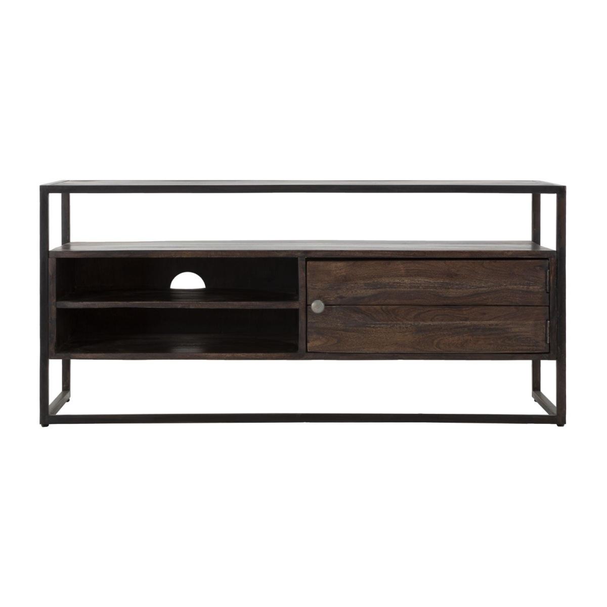 Porta Tv Burn cm.120x40x55 Legno Di Acacia Nilotica