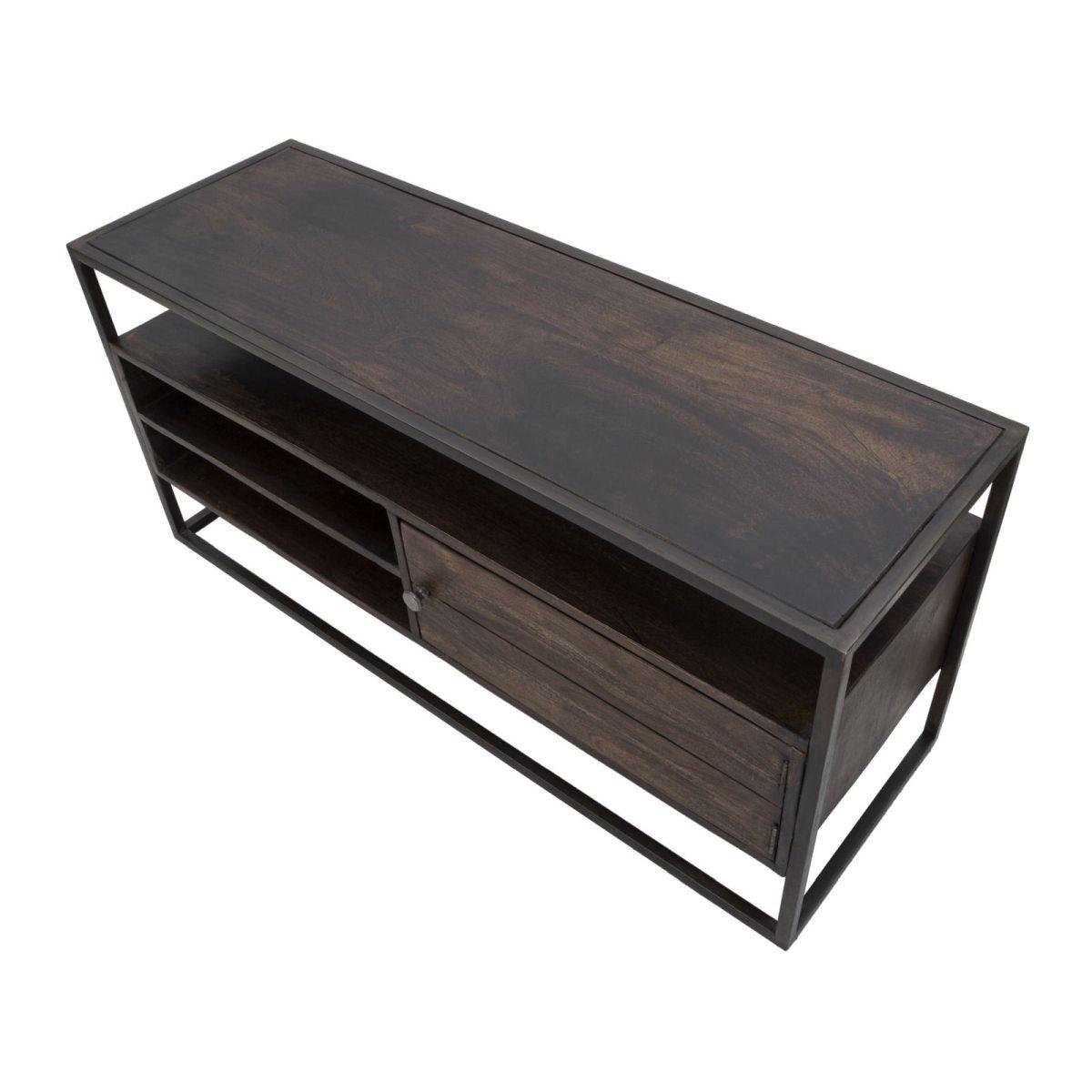 Porta Tv Burn cm.120x40x55 Legno Di Acacia Nilotica