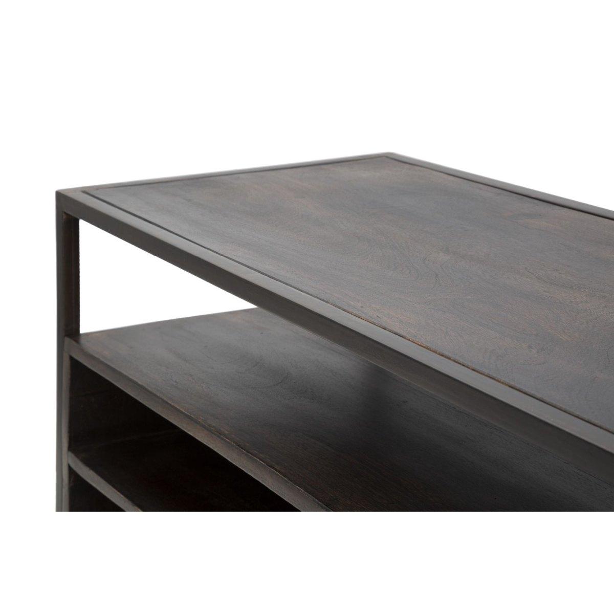 Porta Tv Burn cm.120x40x55 Legno Di Acacia Nilotica
