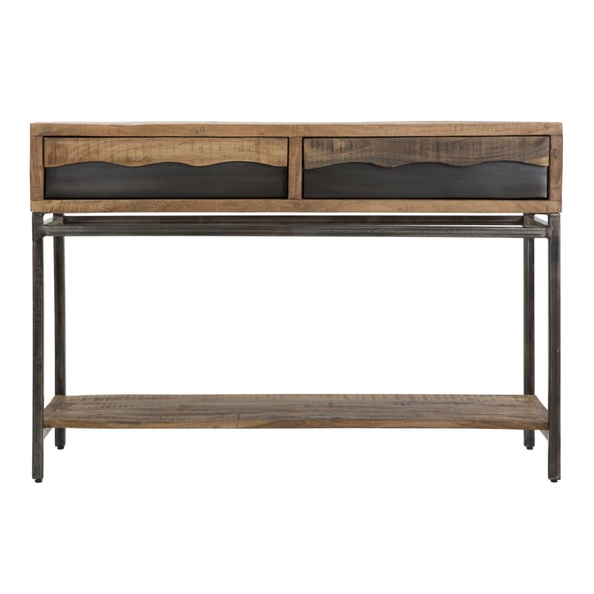 Consolle Yellowstone cm.118x40x80 Legno Di Acacia Nilotica