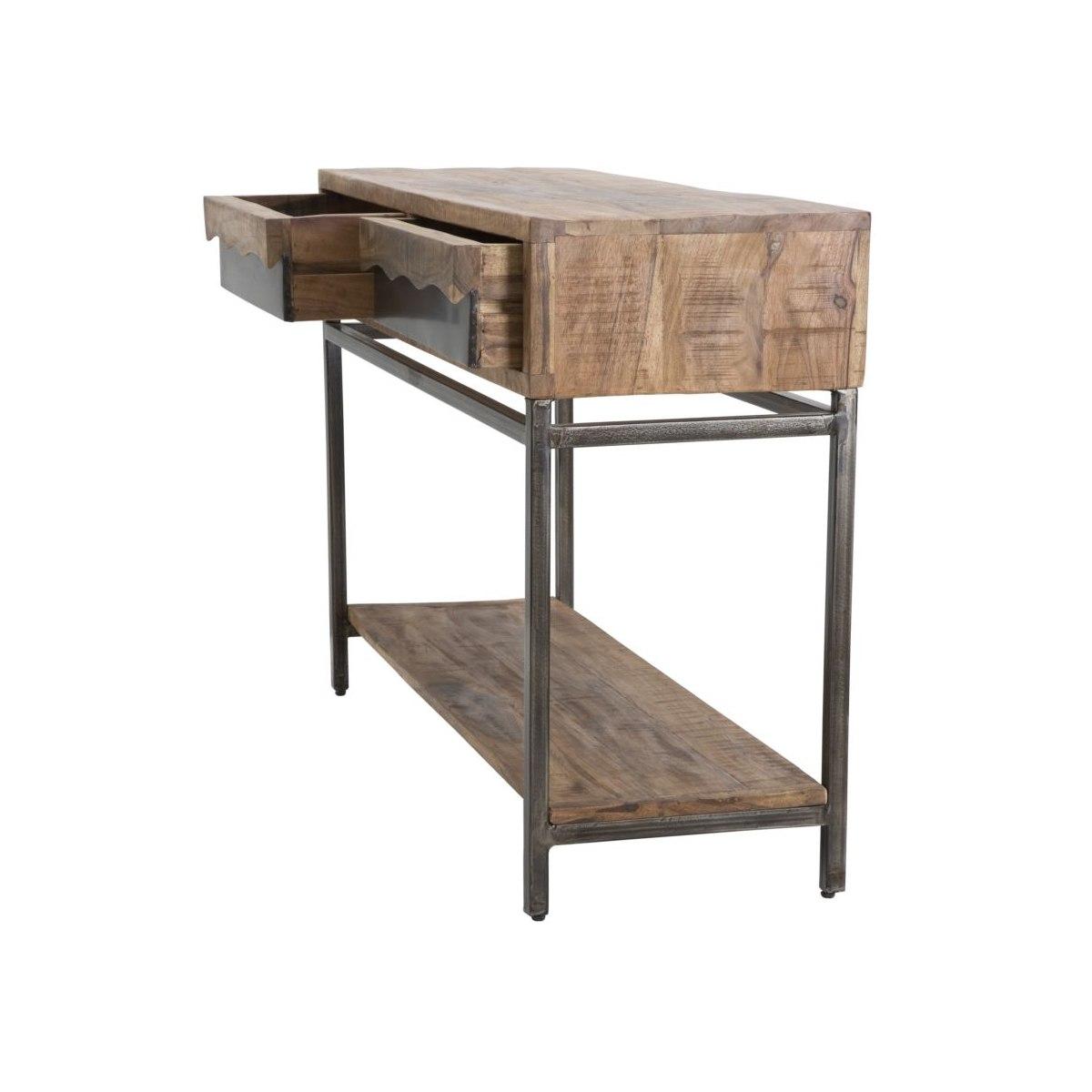 Consolle Yellowstone cm.118x40x80 Legno Di Acacia Nilotica