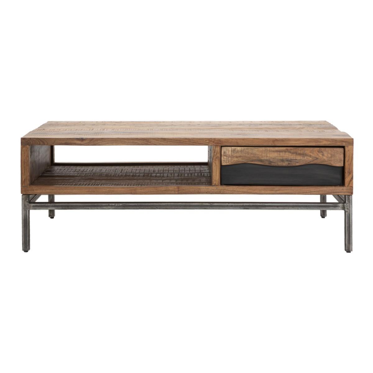 Tavolo Da Caffe' Yellowstone cm.118x70x40 Legno Di Acacia Nilotica