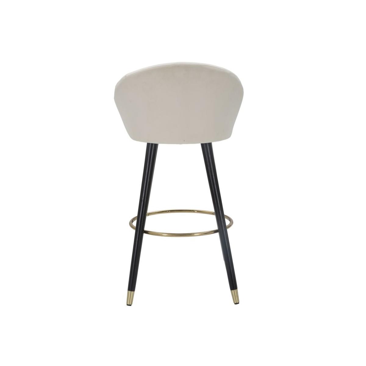 Sgabello Bar Prague Crema cm.55x56x104 Altezza Seduta 80Cm
