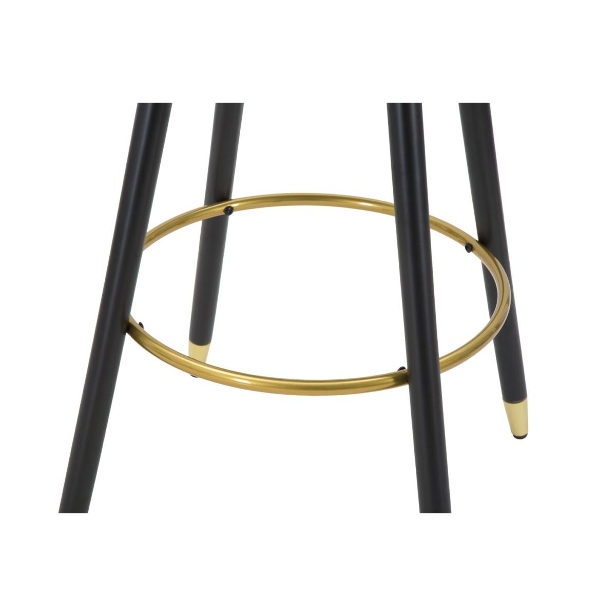 Sgabello Bar Prague Nero cm.55x56x104 Altezza Seduta 80Cm