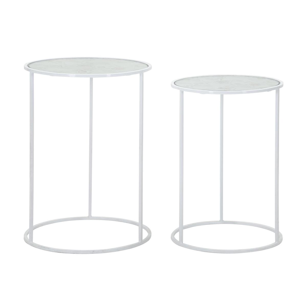 Tavolinetti White Harts Coppia cm.Ø43x60-38x55