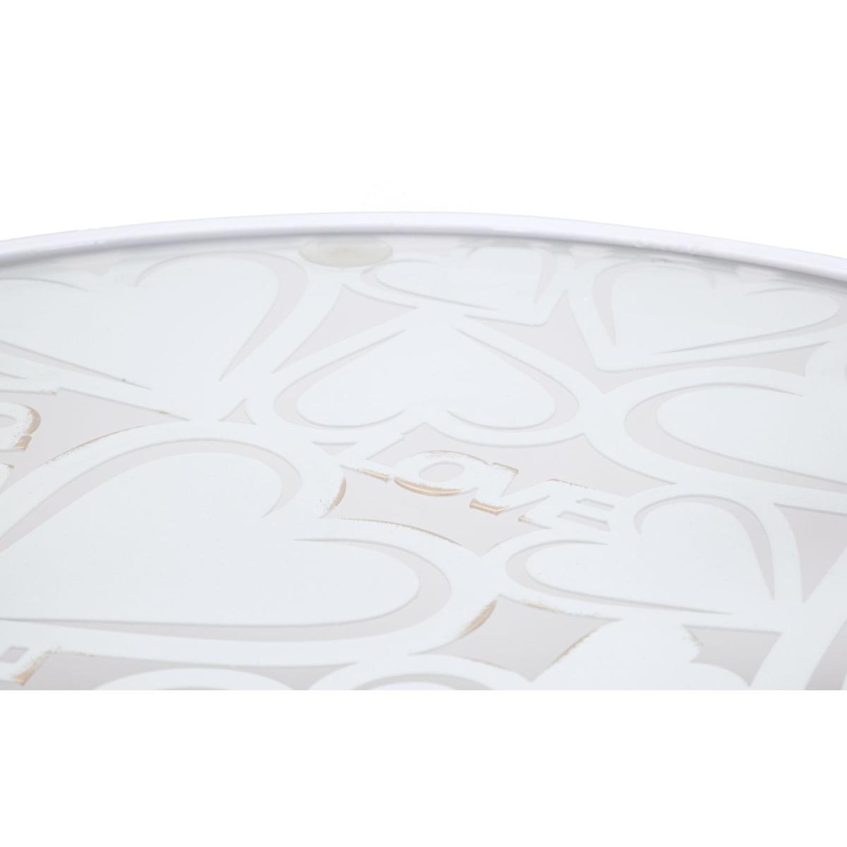 Tavolinetti White Harts Coppia cm.Ø43x60-38x55