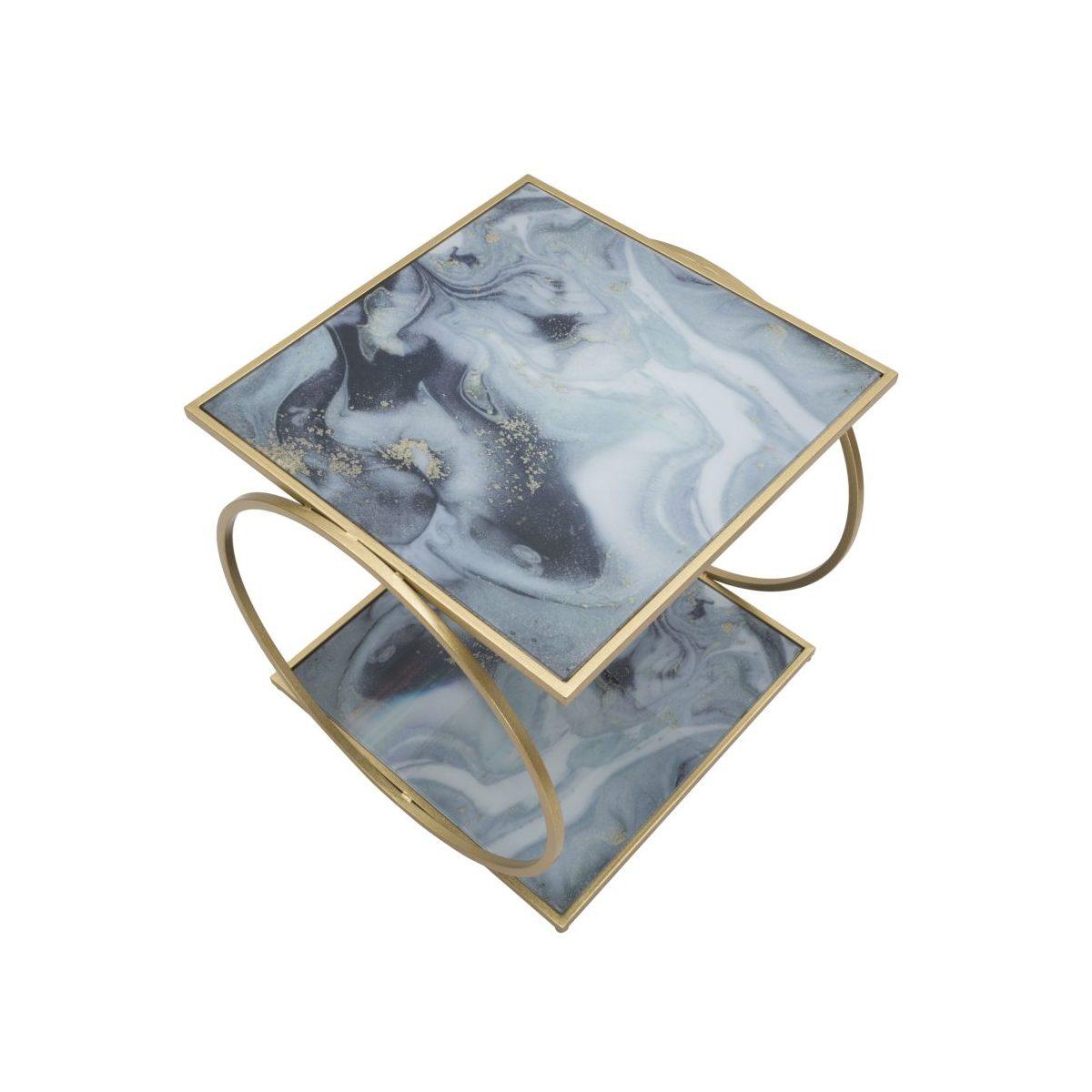 Tavolinetto Glam 2 Level cm.52,5x50x51
