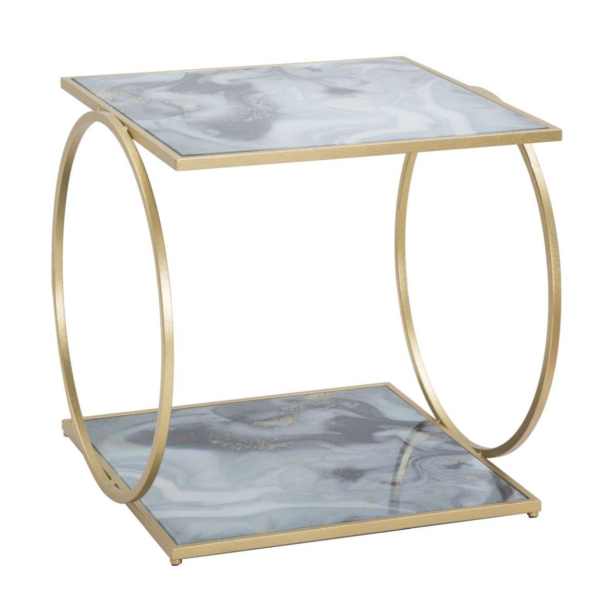 Tavolinetto Glam 2 Level cm.52,5x50x51