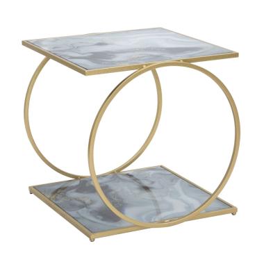 Tavolinetto Glam 2 Level cm.52,5x50x51