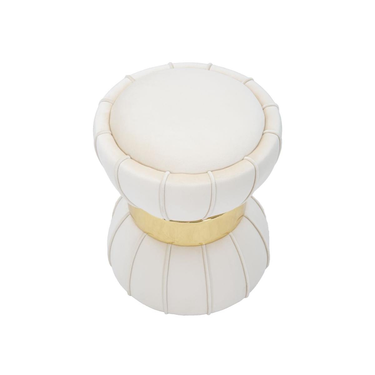 Sgabello flower crema