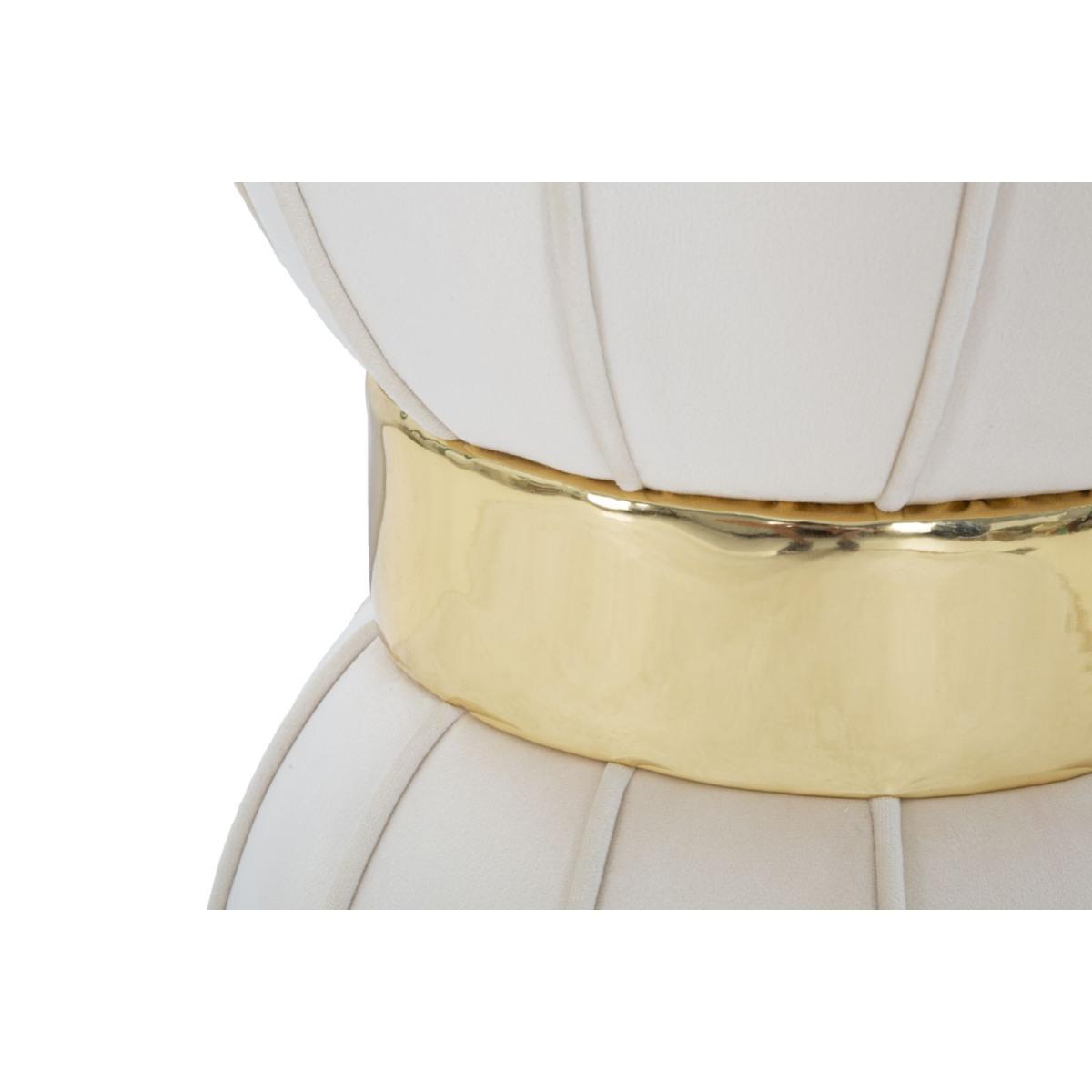Sgabello flower crema