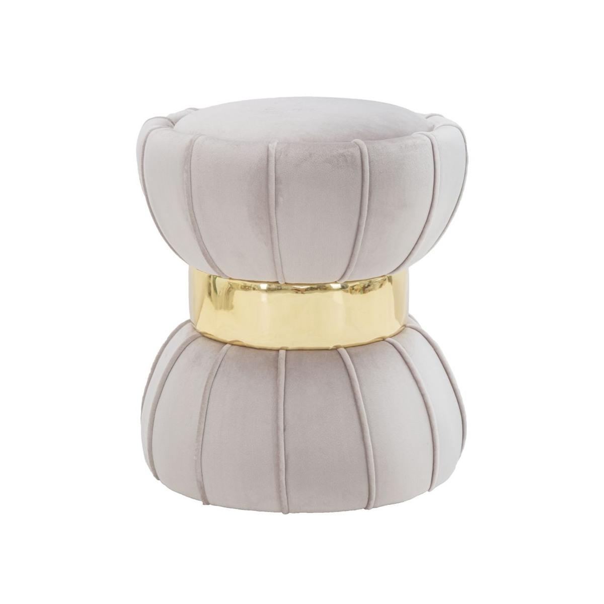 Sgabello Flower Grigio cm.Ø40x44
