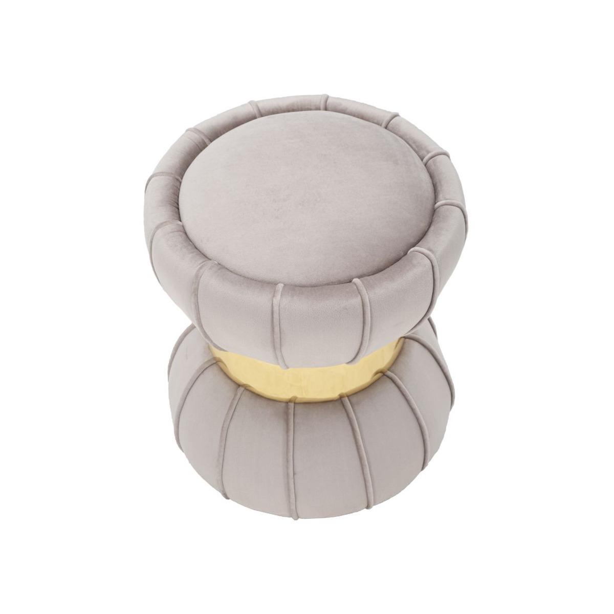 Sgabello Flower Grigio cm.Ø40x44