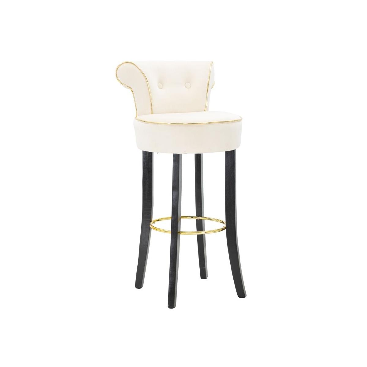 Sgabello Bar Luxy Crema cm.46x48x96 Altezza Seduta 75Cm