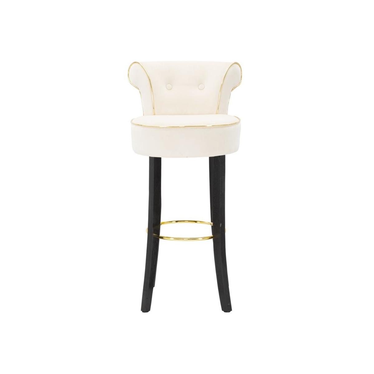 Sgabello Bar Luxy Crema cm.46x48x96 Altezza Seduta 75Cm