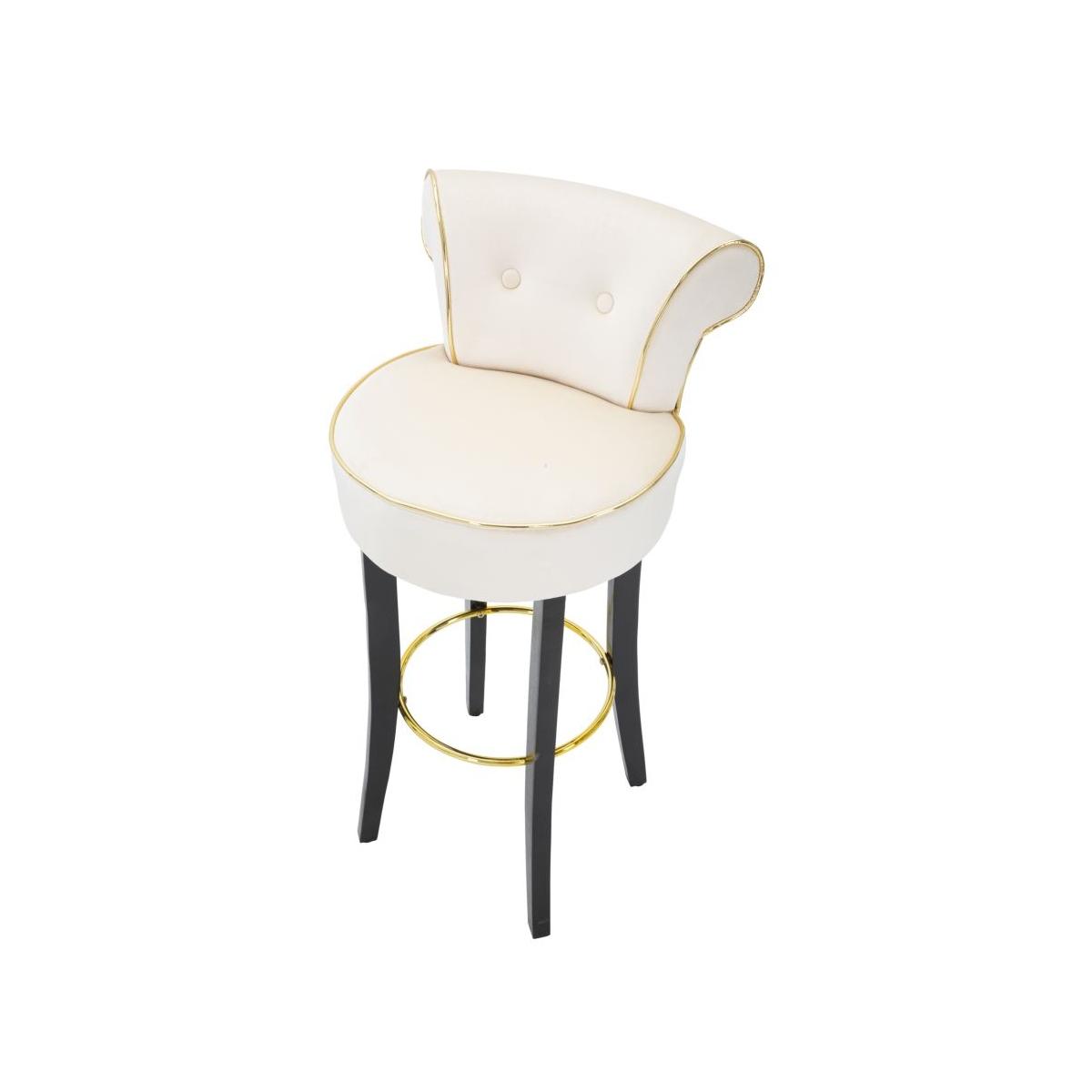 Sgabello Bar Luxy Crema cm.46x48x96 Altezza Seduta 75Cm