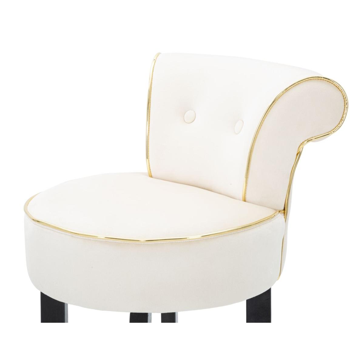Sgabello Bar Luxy Crema cm.46x48x96 Altezza Seduta 75Cm