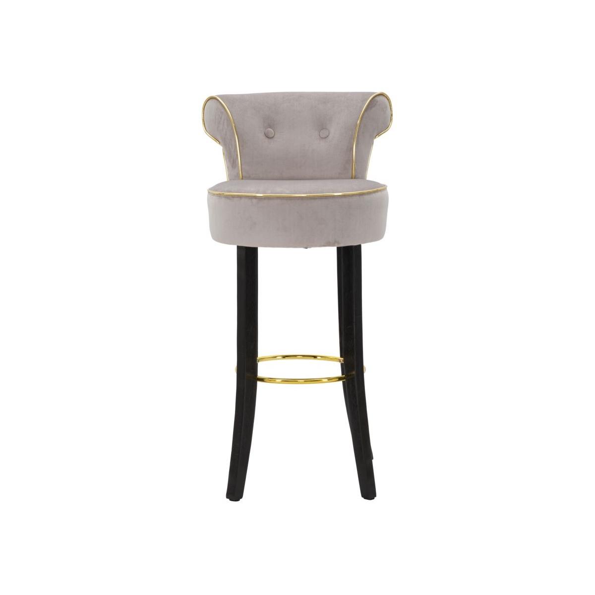 Sgabello Bar Luxy Grigio cm.46x48x96 Altezza Seduta 75Cm