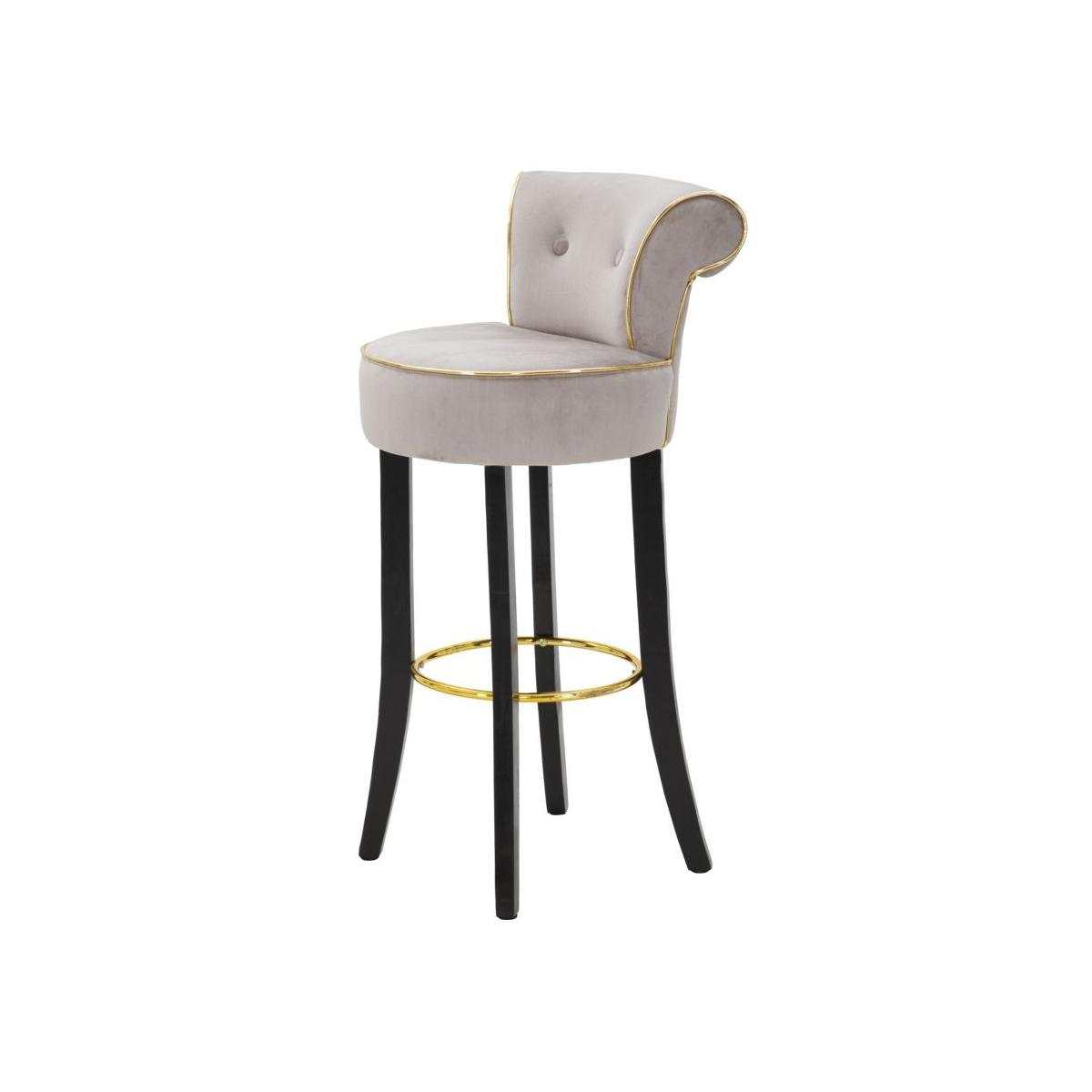 Sgabello Bar Luxy Grigio cm.46x48x96 Altezza Seduta 75Cm