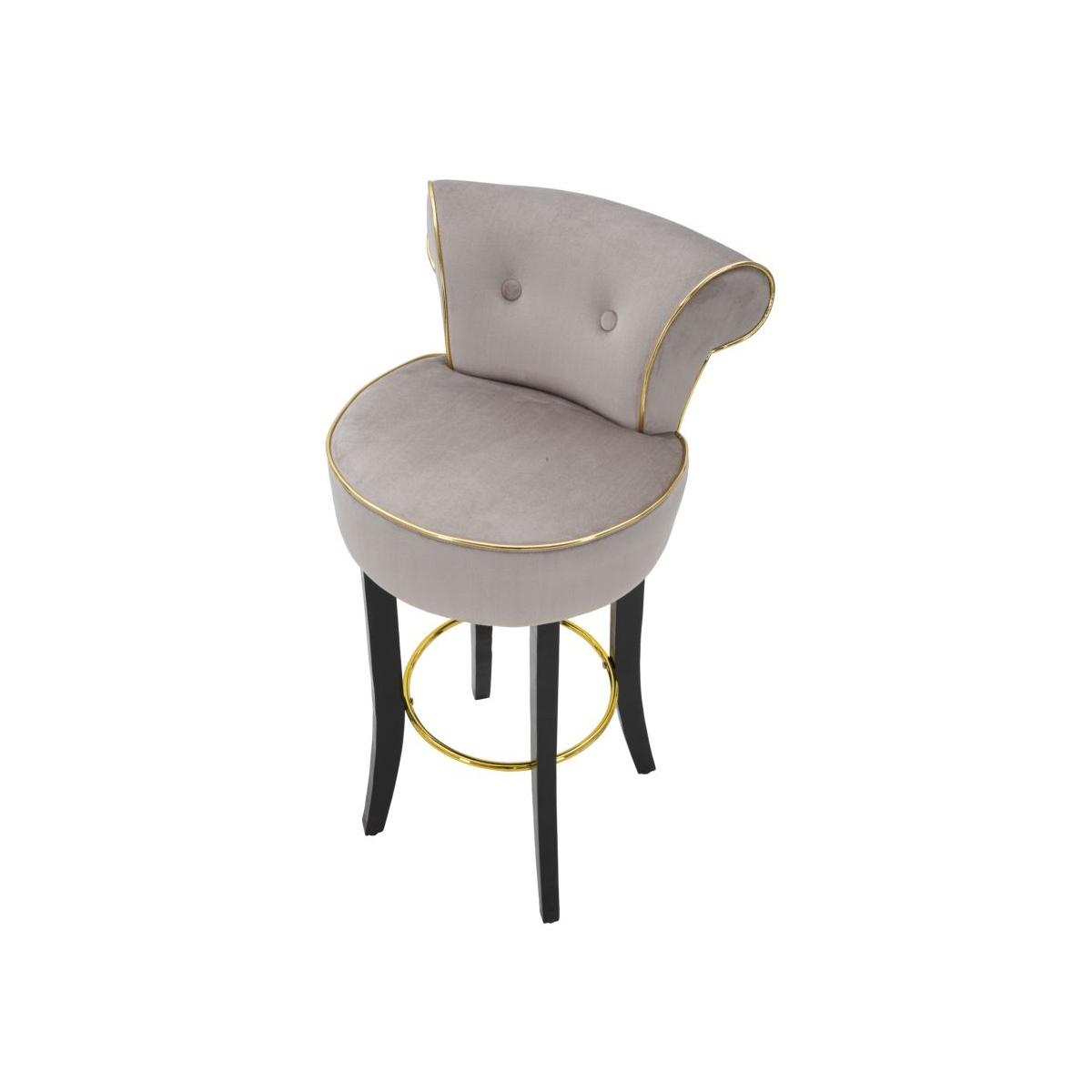 Sgabello Bar Luxy Grigio cm.46x48x96 Altezza Seduta 75Cm