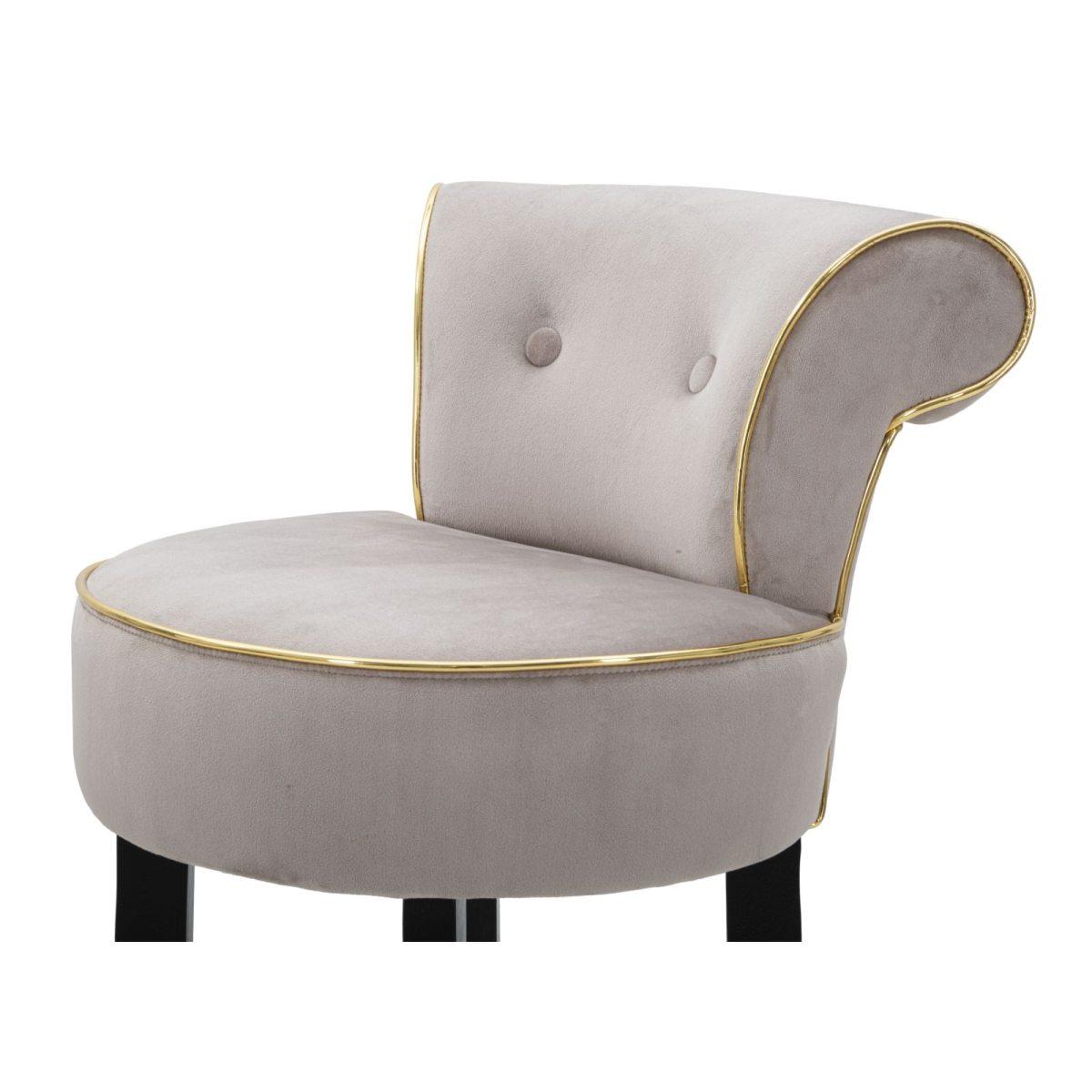 Sgabello Bar Luxy Grigio cm.46x48x96 Altezza Seduta 75Cm