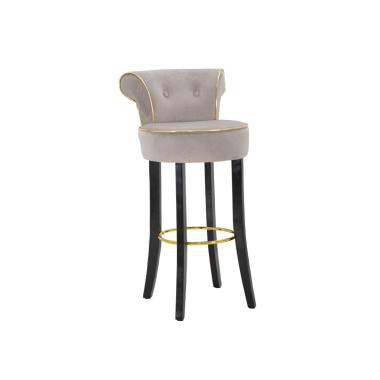 Sgabello Bar Luxy Grigio cm.46x48x96 Altezza Seduta 75Cm