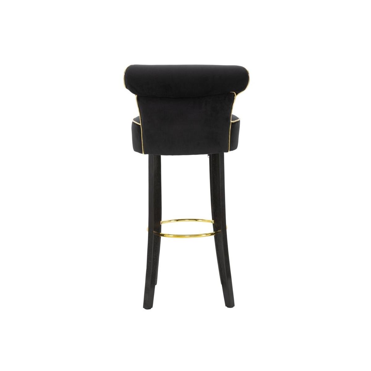 Sgabello Bar Luxy Nero cm.46x48x96 Altezza Seduta 75Cm