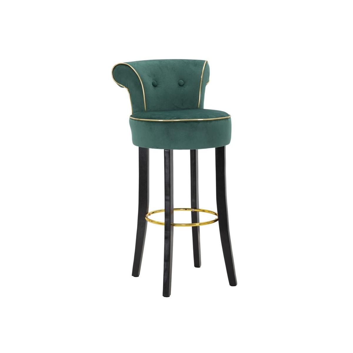 Sgabello Bar Luxy Verde cm.46x48x96 Altezza Seduta 75Cm