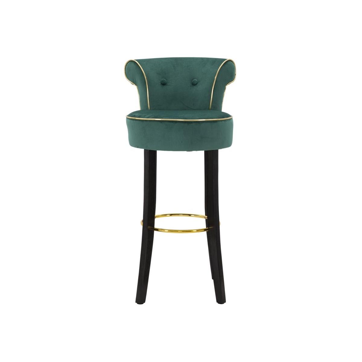 Sgabello Bar Luxy Verde cm.46x48x96 Altezza Seduta 75Cm