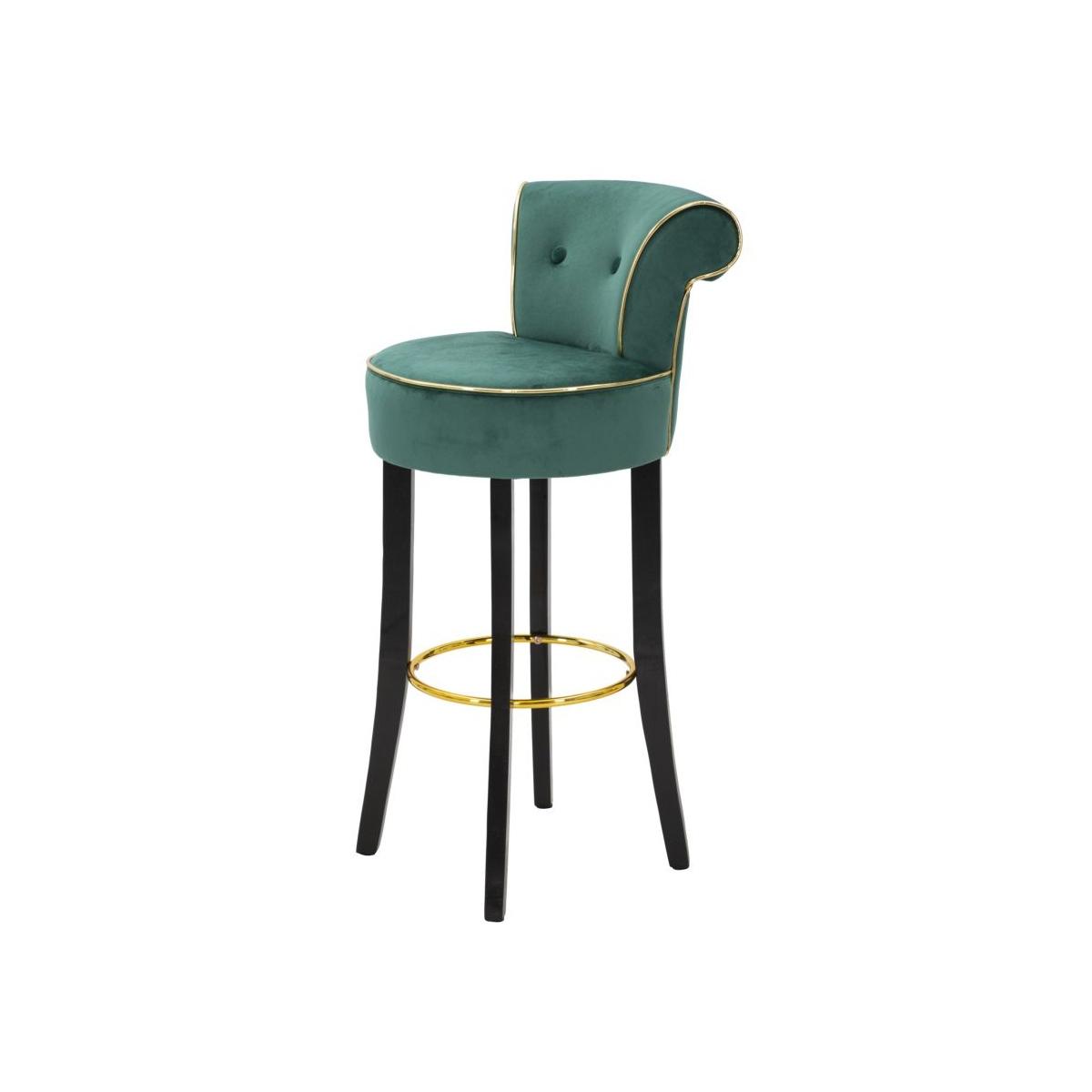 Sgabello Bar Luxy Verde cm.46x48x96 Altezza Seduta 75Cm