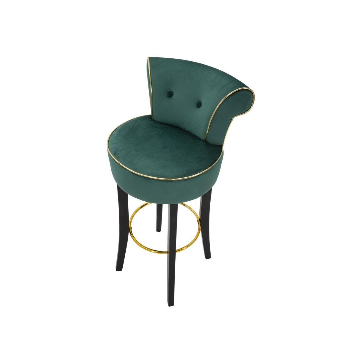 Sgabello Bar Luxy Verde cm.46x48x96 Altezza Seduta 75Cm