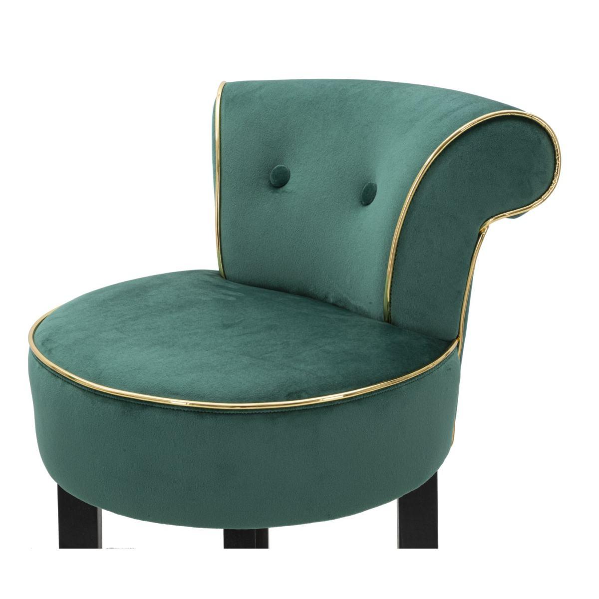 Sgabello Bar Luxy Verde cm.46x48x96 Altezza Seduta 75Cm
