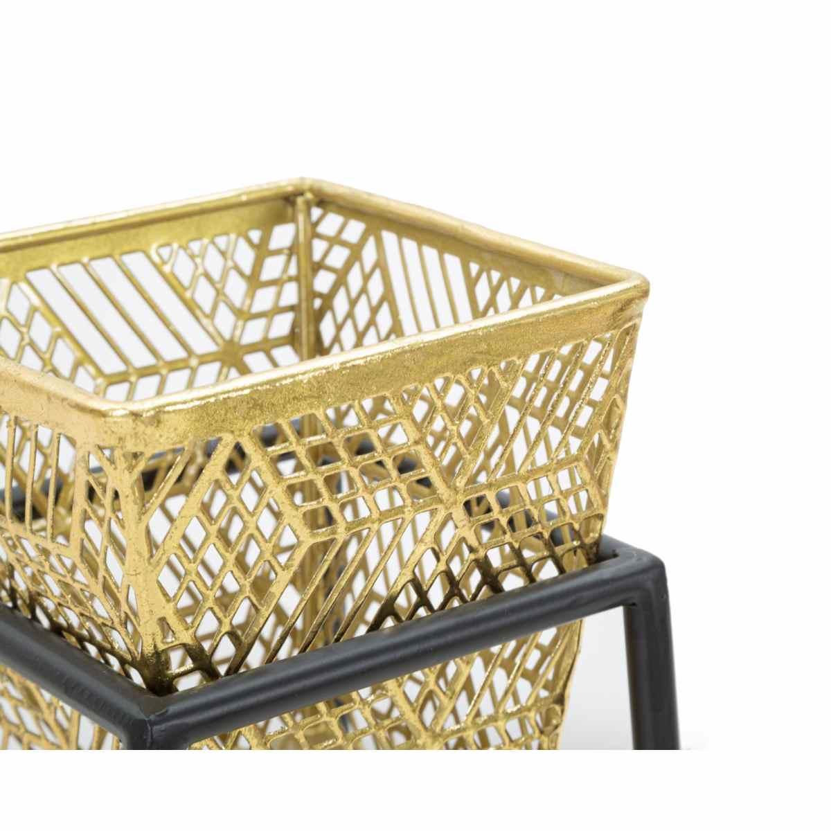 Porta Vasi Square Coppia cm.Ø23x70-20x60