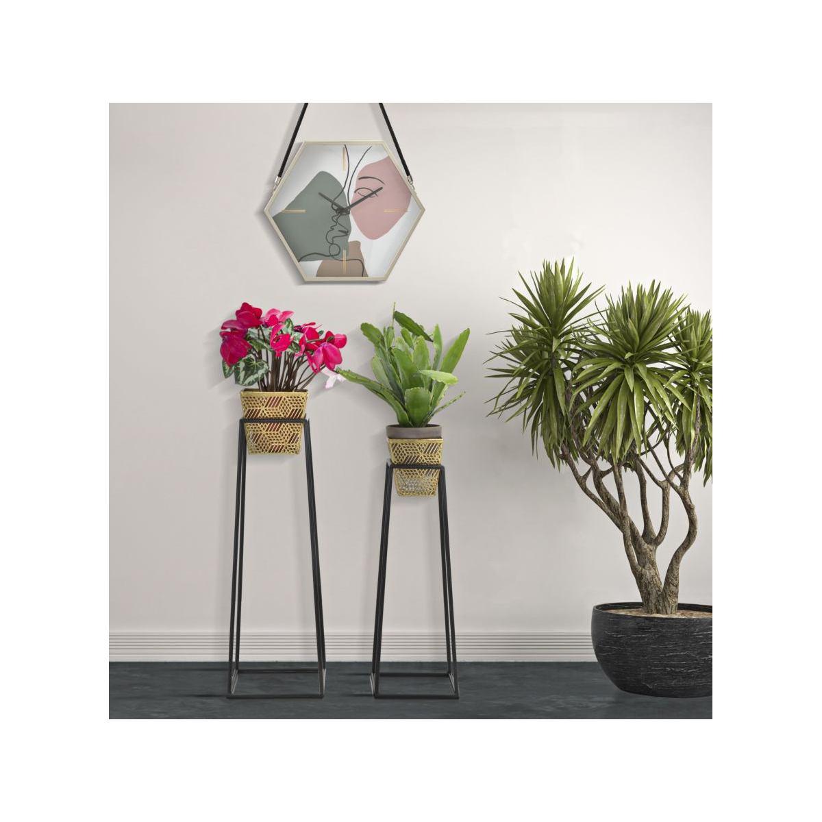 Porta Vasi Square Coppia cm.Ø23x70-20x60