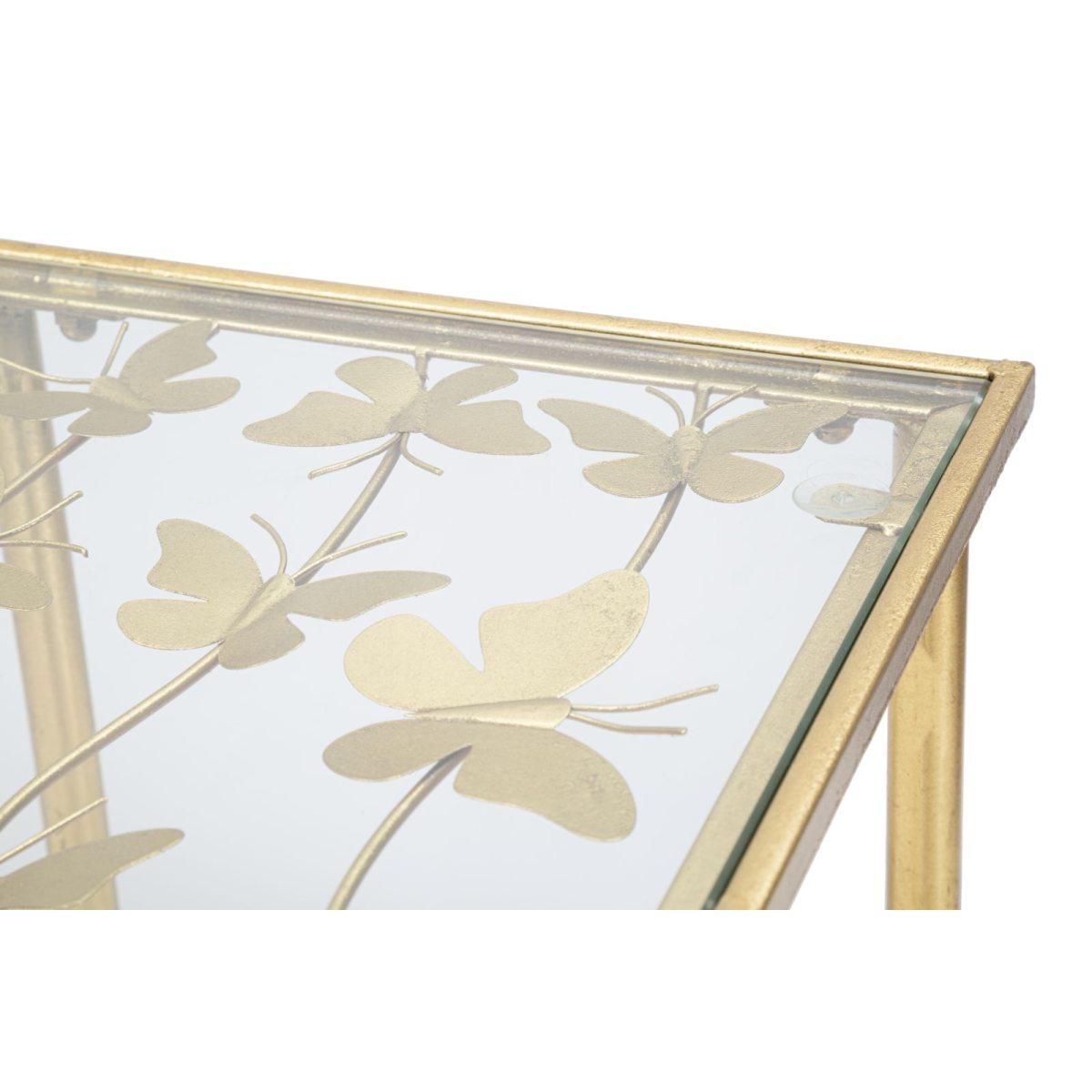Consolle Butterflies Glass cm.100x35x80