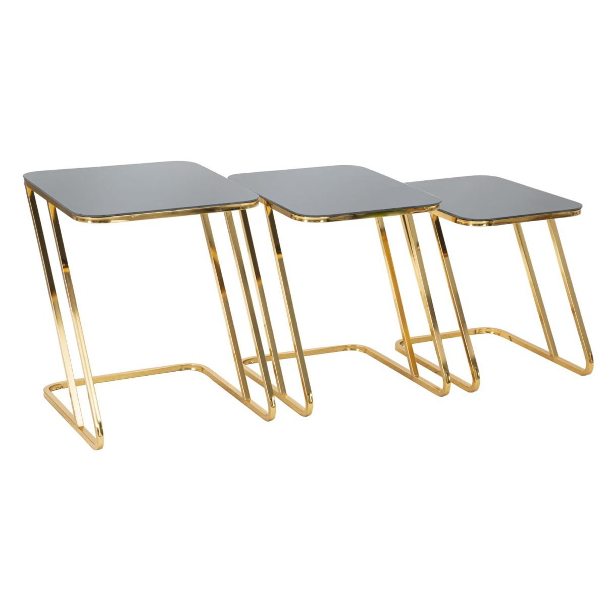 Tavolinetti Simple Set 3Pz cm.44x50,5x55,5-39x49x51-34x47x45